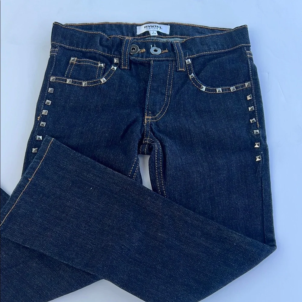 Sonia Rykiel Paris girls SZ 5 denim Studded Jeans